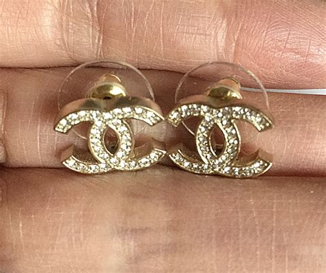 chanel classic cc logo earrings|chanel earrings classic cc price.